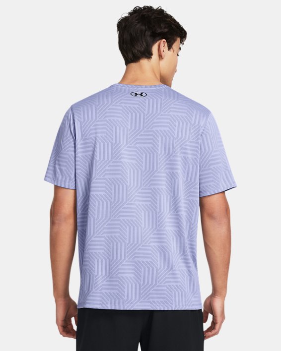 Camiseta de manga corta UA Tech™ Vent Geotessa para hombre, Purple, pdpMainDesktop image number 1